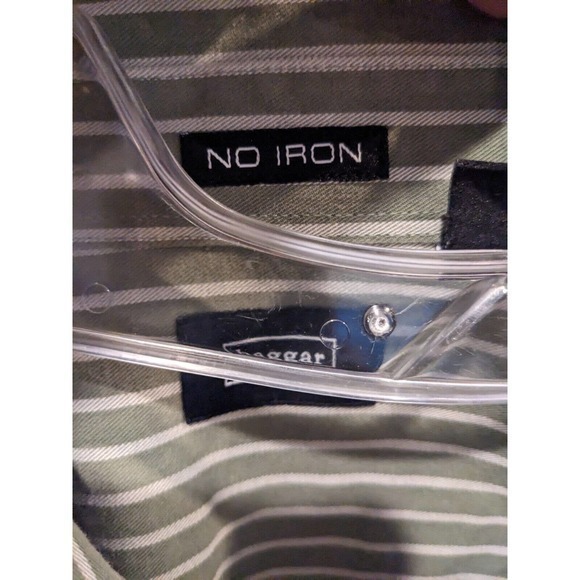 Men's Haggar No Iron Long Sleeve Button Down Dress Shirt Size L‎ Large green - Picture 3 of 4